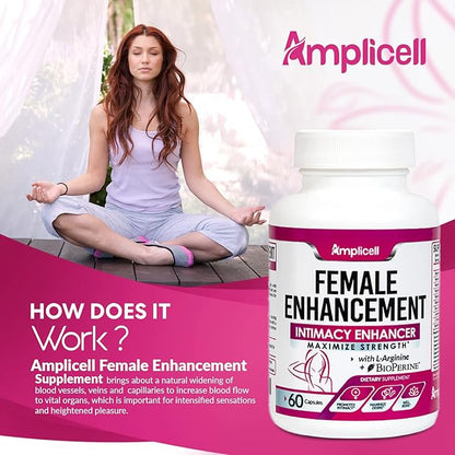 Female Enhancement - Libido Booster for Women - Hormone Balance for Women - Intimacy & Mood Support - Energy Pills with Epimedium, Dong Quai, Ginseng, Maca Root Powder & Multi-Vitamins A, B12 - 60 Ct