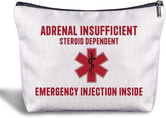 Nurse Doctor Cosmetic Bag - Doctor Nurse Gifts for Women, Nurse Small Medical Bag,Adrenal Insufficiency Makeup Bag, Emergency Makeup Bag, Emergency Injection Bag for Travel (1)