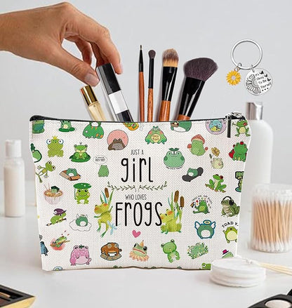Flog Cosmetic Bag Zipper Pouch - Just A Girl Who Loves Makeup Bag Gift