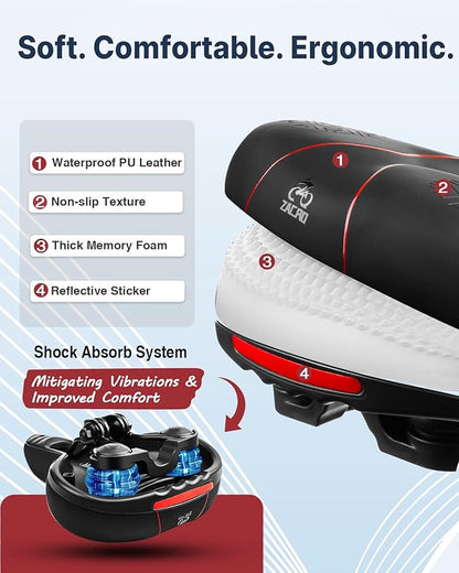 Zacro Bike Seat Comfort for Women Men
