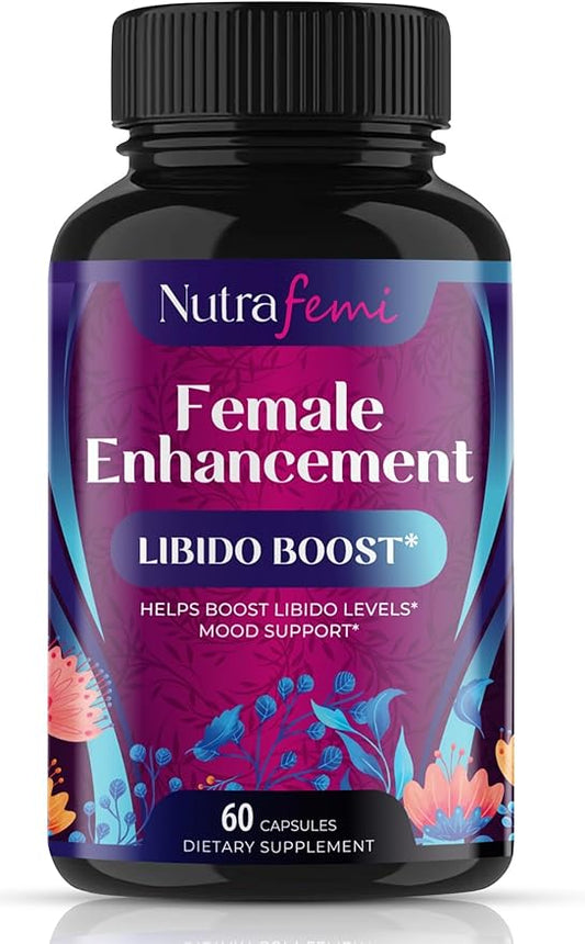 Libido Booster for Women Fast Acting - Female Libido Booster for Hormonal Balance, Mood & Drive - with Maca Root, Ginseng, Tribulus, Gingko & Ashwagandha - 60 Capsules