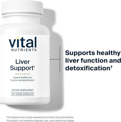 Vital Nutrients Liver Support Milk Thistle and Curcumin | Vegan Supplement | Herbal Combination to Support Healthy Liver Function* | Gluten, Dairy and Soy Free | 60 Capsules