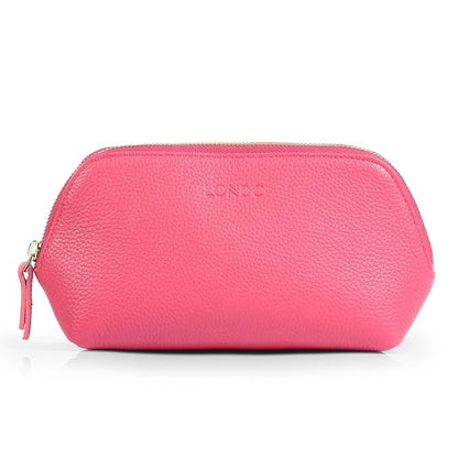 Genuine Leather Makeup Bag Cosmetic Pouch Travel Organizer Toiletry Clutch