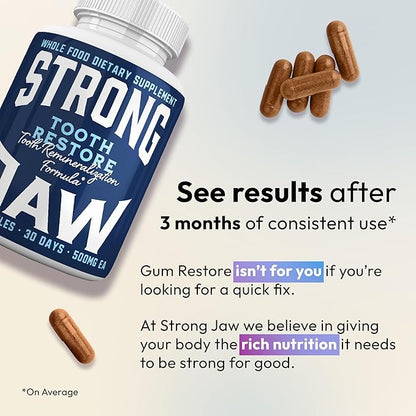 Tooth Restore Supplement for Tooth Remineralization, Teeth Remineralization & Teeth Health, Oral Health Remineralizing Tooth Powder Capsules, Teeth and Gum Vitamins, Remineralize Teeth Vitamins