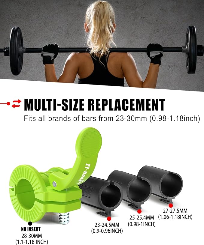 Pro Barbell Clips 1 inch Barbell Clamps 0.9-1.18inch