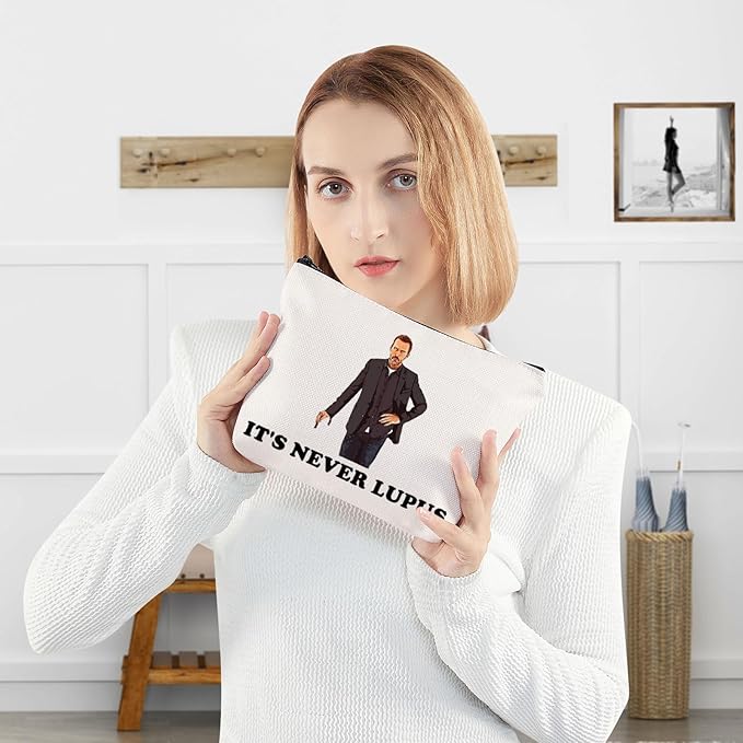 WZMPA Dr Gregory Cosmetic Bag Dr Gregory Fans Gift It's Never Lupus Zipper Pouch Bag For TV Series Fans (never Lupus)