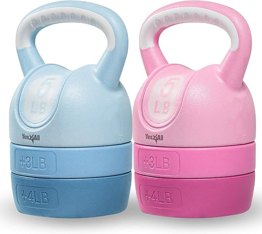 Yes4All Kettlebell Sets - Adjustable Kettlebell Set
