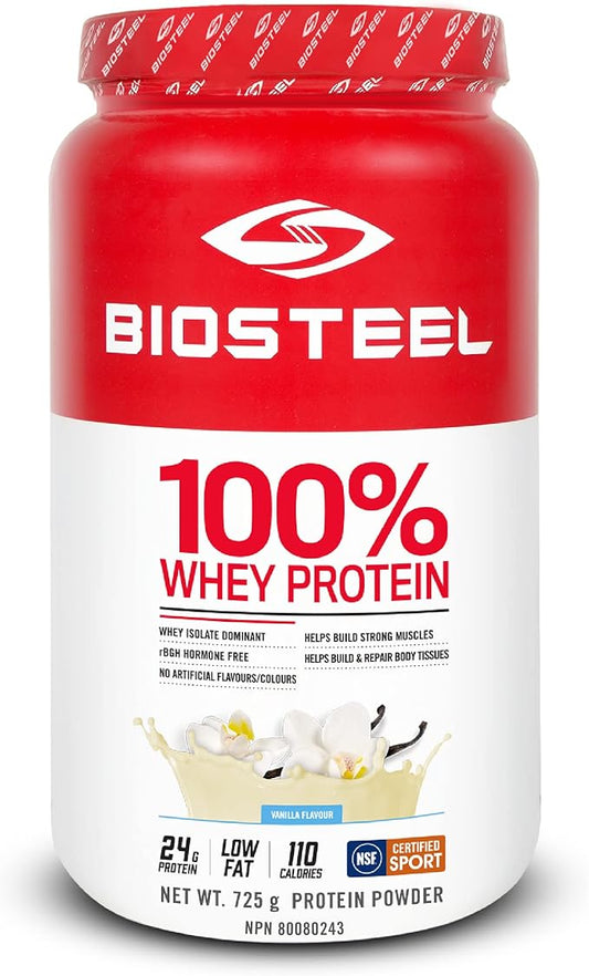 BioSteel Sports 100% Whey Protein Powder Supplement, rBGH Hormone Free & Non-GMO Post Workout Formula, Vanilla, 25 Servings, 25.5 Ounces