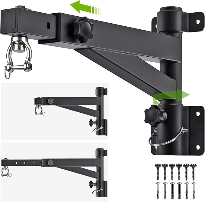 Kipika Heavy Bag Hanger Wall Mount Punching, Rotatable Heavy Duty Boxing Bag Bracket for Home Gym Indoor, Adjustable Length for Kickboxing Bag, Muay Thai Bag,Speed Bag