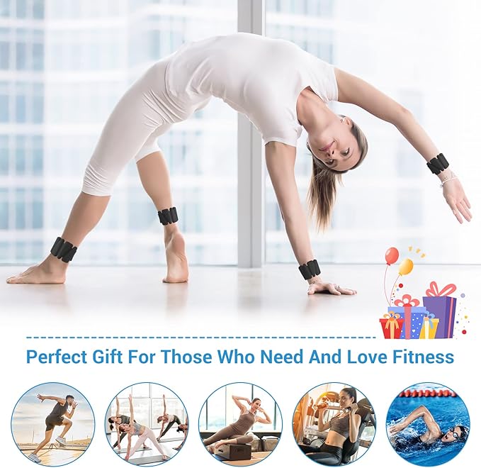 MXiiXM Wrist Weights Set of 2 2lb/4lb