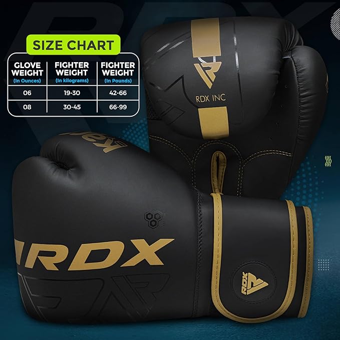 RDX Kids Boxing Gloves Sparring and Muay Thai Maya Hide Leather, Kara Patent Pending Junior Training Mitt for Kickboxing, Punching Bag, Focus Pads, MMA, Thai Pad, Double End Ball Punching Gloves