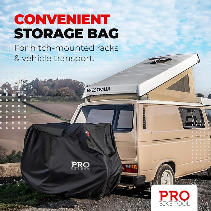 Pro-Bike Tool Cover for Outdoor Storage - Waterproof Bicycle Cover for Stationary 2 XL Bikes - Heavy Duty Ripstop, Anti UV Material - Weather Protection for Mountain & Road Bikes