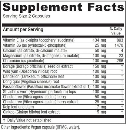 Vitanica Women's Phase I, Premenstrual Support, Vegan, 60 Capsules
