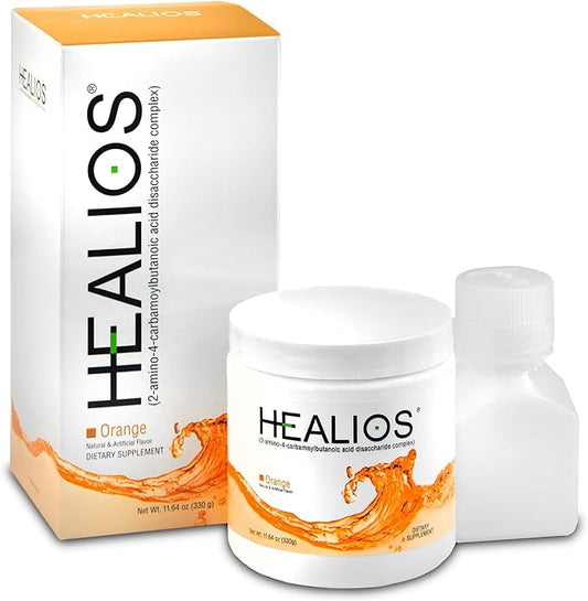 HEALIOS Orange Flavor Oral Health and Dietary Supplement, Powder Form, Naturally Sourced L-Glutamine Trehalose L-Arginine, 11.64 Ounces