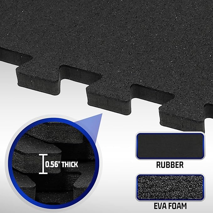 SUPERJARE 0.56'' Thick 6 Pcs 24 Sq Ft