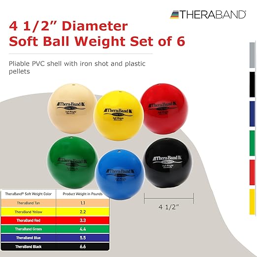 THERABAND Soft Weight 4.5" Diameter, 6