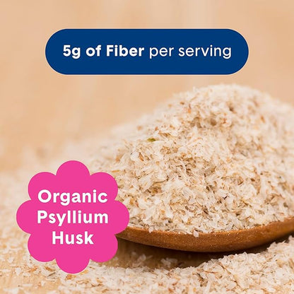 Bellway Super Fiber Powder + Fruit (5 Pack), Sugar Free Organic Psyllium Husk Powder Fiber Supplement for Regularity, Bloating Relief & Gut Health, Non-GMO, Plant-Based, Mixed Berry (250 Servings)