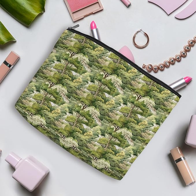 3pcs Cosmetic Bags for Women Makeup Bag, Bachelorette Party Favors Christmas Birthday Friendship Gifts for Women Girl Mom Sister Bestie Travel Toiletry Bag Skin Care Bag, Vintage Forest Deer Patterns