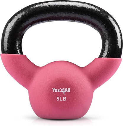 Yes4All Neoprene Coated/Adjustable Kettlebell & Kettlebell Sets -