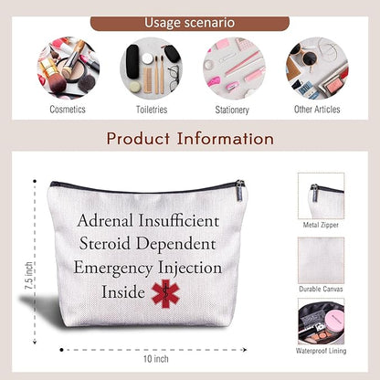 Nurse Doctor Cosmetic Bag - Doctor Nurse Gifts for Women, Nurse Small Medical Bag,Adrenal Insufficiency Makeup Bag, Emergency Makeup Bag, Emergency Injection Bag for Travel (2)