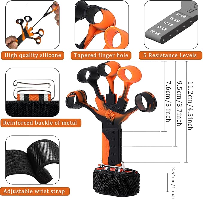 Grip Strength Trainer/Forearm Strengthener 2PCS Upgraded Rehabilitation/10 Resistance