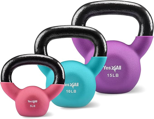 Yes4All Neoprene Coated/Adjustable Kettlebell & Kettlebell Sets -