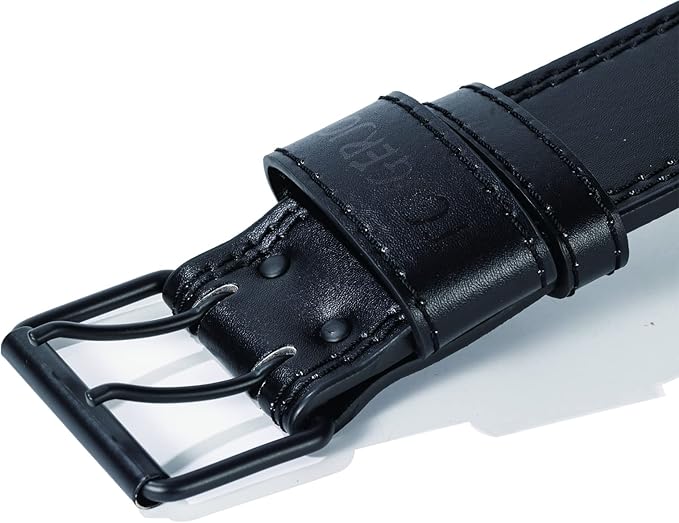 Genuine Leather Weight Lifting Belt for Men Double