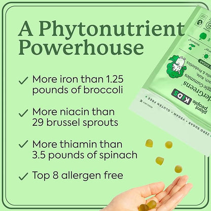 Plant People Kids WonderGreens Super Veggie Gummies for Kids (30 Count)