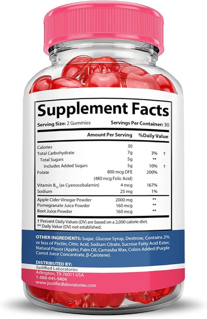 Liberty Bites Keto ACV Gummies Extreme 2000MG Libertybites Keto Gummies Apple Cider Vinegar Formulated with Pomegranate Beet Juice Powder B12 Vegan Non GMO 60 Gummys