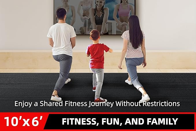 Large Exercise Mat for Home Workout 12â€˜x6â€™/10'x6'/9'x6'/8'x6'/7'x5'/6'x4' (7mm) (7mm) Extra