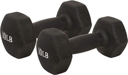Sunny Health & Fitness Neoprene Coated Hex Shaped 2LB, 5LB, 5LB, 8LB, 8LB, 10LB 10LB