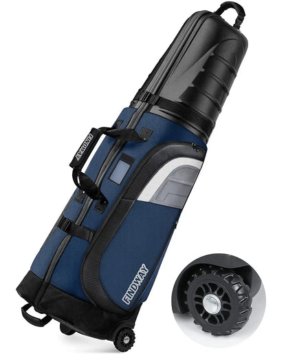 findway Golf Travel Bags for Airlines with Wheels and ABS Hard Case Top, Protect Your Clubs, Waterproof 1680D Oxford Fabric and Oversize Tank Wheels, Lightweight and Easy to Maneuver
