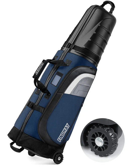 findway Golf Travel Bags for Airlines with Wheels and ABS Hard Case Top, Protect Your Clubs, Waterproof 1680D Oxford Fabric and Oversize Tank Wheels, Lightweight and Easy to Maneuver