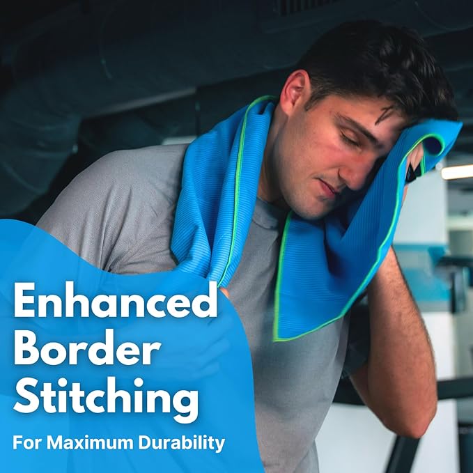 ECCOSOPHY Microfiber Gym Towel for Working Out - (40x20-Azure)