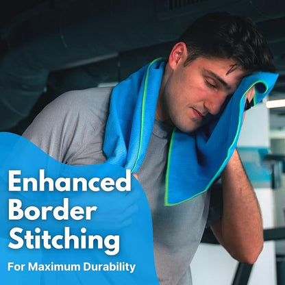 ECCOSOPHY Microfiber Gym Towel for Working Out - (40x20-Azure)
