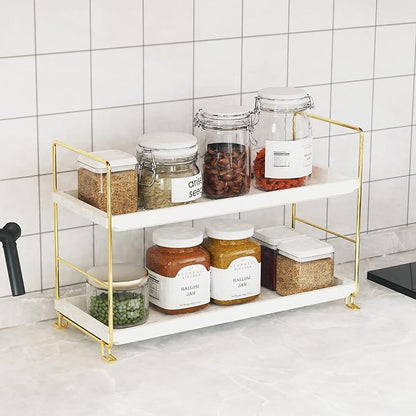 FSyueyun 2-Tier Makeup Shelf Organizer for Vanity