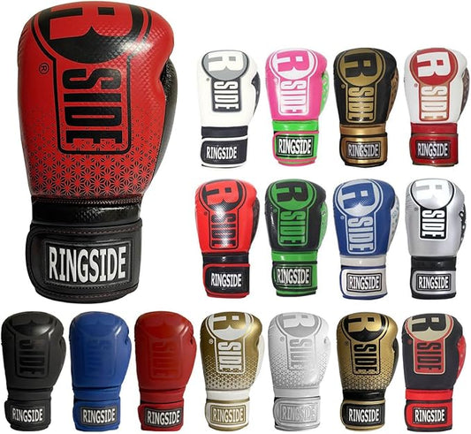 Ringside Apex Flash Sparring Gloves, IMF-Tech Boxing Gloves with Secure Wrist Support, Synthetic Boxing Gloves for Men and Women, Crimson and Black, 14 oz