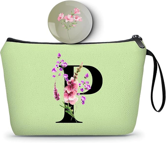 SEAMOON Birthday Inspirational Bridesmaid Proposal Team Small Gifts for Women Mom Aunt Teacher Sister Coworkers Makeup Cosmetic Bag Travel with Mirror Mothers Day Christmas Graduation P