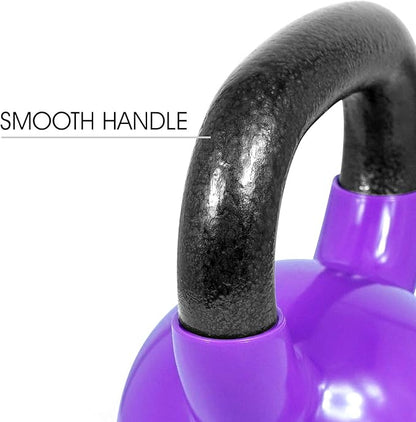 Yes4All Kettlebell Set Vinyl Coated Weights Combo for Full Body Workout Equipment Push up, Grip Strength Training, Dumbbell Weights Exercises