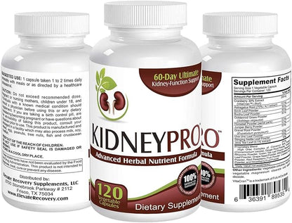 Kidney-Pro: with 21 Kidney Health Supplements in 1 Formula (Total Kidney Support),120 capsules.