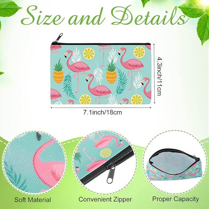 Reginary 20 Pieces Cosmetic Bag for Women, Roomy Makeup Bags with Zipper Toiletry Bag Pouch Travel Packing Accessory Organizer Gifts, 7 x 4.3 Inches (Summer)