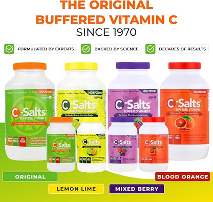4000mg Vitamin C Powder Supplement - 100% Pure Buffered Powdered Drink with Ascorbate C - Potent Immune Support, Stomach-Friendly Absorption, Organic, Vegan, Sodium & Sugar-Free, Original 26oz