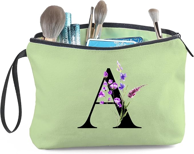 SEAMOON Maid of Honor Friendship Birthday Gifts for Women Her Aunt Sister Bridesmaid Coworkers Bride Personalized Makeup Cosmetic bag with Mirror Mothers Day Christmas Graduation A