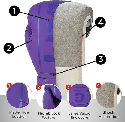 DEFY Boxing Gloves for Men & Women - Premium Quality Synthetic Leather Boxing Gloves for Training - Perfect for Punching Heavy Bags, Sparring, & Fighting Gloves