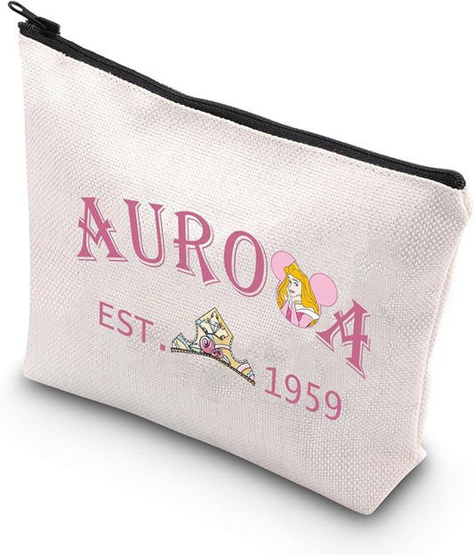 TSOTMO Princess Lover Gift Est 1959 Zipper Pouch Bag Pencil Bag Birthday Gift For Daughter Niece Granddaughter (AUR EST 1959)