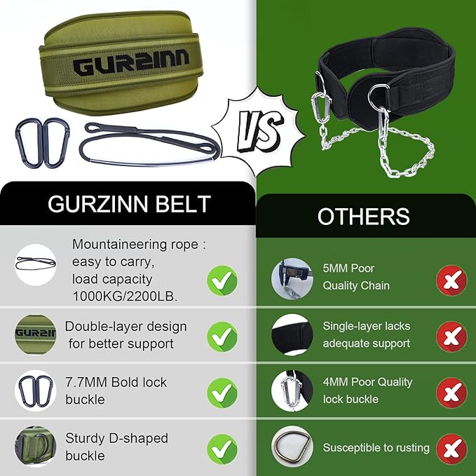 Dip Belt With Chain For 2 in 1