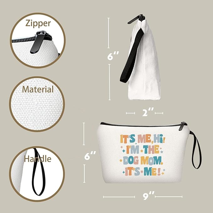 Dog Lovers Gifts for Women Dog Gifts for Women Its Me Hi Makeup Cosmetic Bag