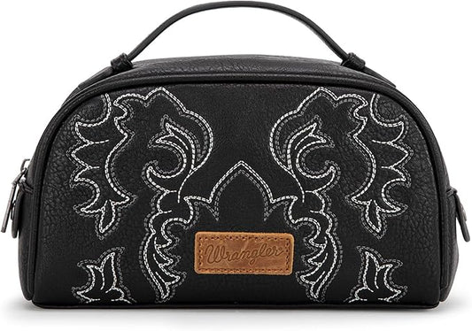 Wrangler Makeup Pouch Bag Mini Western Toiletry Purse Cosmetic Organizer Paisley Travel Pouch for Women