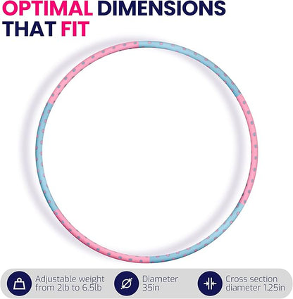 Weighted Hula Hoops for Women - Stable Exercise 6.5 lb
