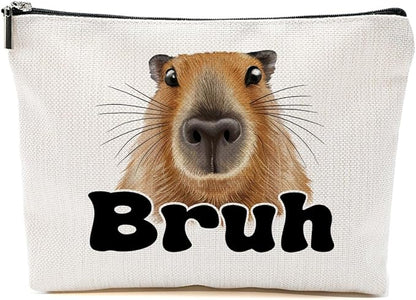 Capybara Makeup Bag, Capybara Gifts for Women, Capybara Lovers Cosmetic Bag Travel Organizer Bags Makeup Pouch, Capybara Stuff Animal Lovers Gifts for Girls Friend Sisters Christmas birthday Gifts